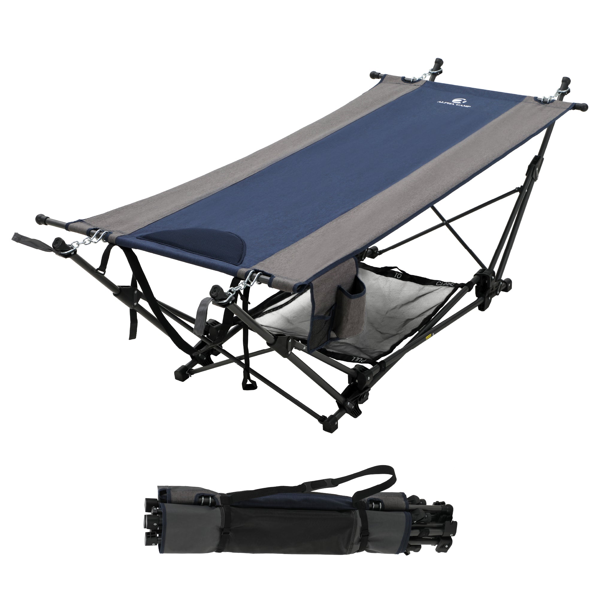 ALPHA CAMP Portable & Comfortable Hammock with Foldable Stand for Outd