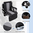 Alpha Camp Folding Portable Stadium Seat Chair for Bleachers with Arm Rest