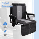 Alpha Camp Folding Portable Stadium Seat Chair for Bleachers with Arm Rest