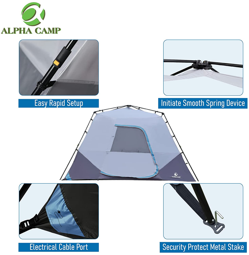 ALPHA CAMP Camping Tent 6/8 Person Instant Family Tent