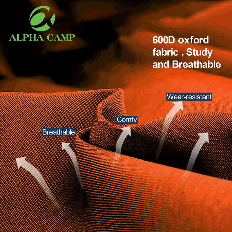 Alpha Camp 5-Position Beach Chairs Portable Arm Chairs with Towel Bar
