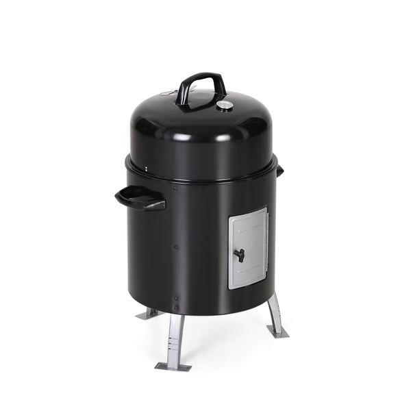 Outdoor 17" Charcoal Smoker & Grill with Built-in Thermometer