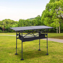 ALPHA CAMP Adjustable Aluminum Table with Storage for Grill Travel Table
