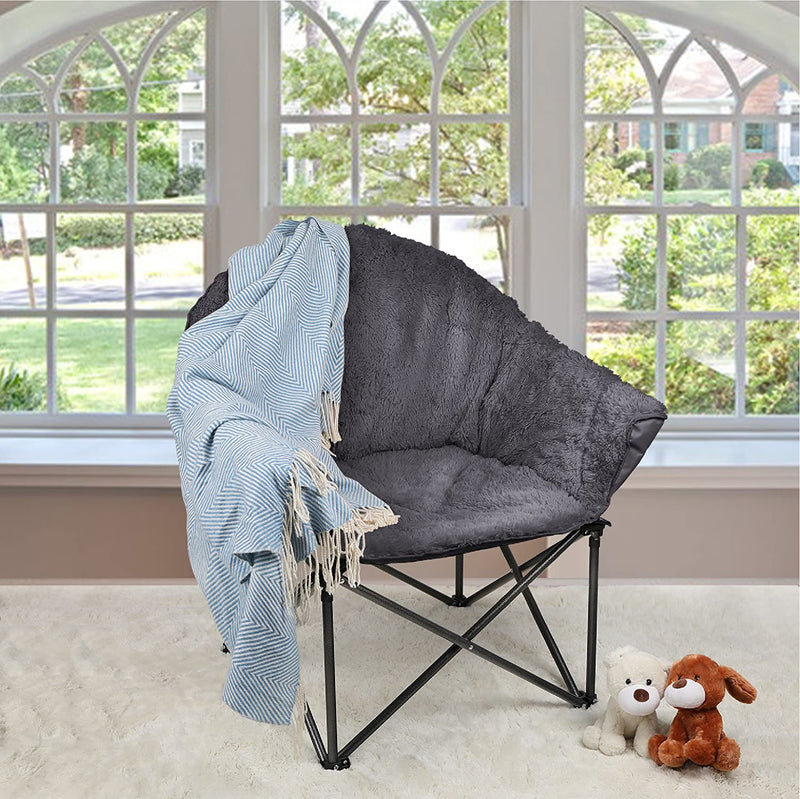 ALPHA CAMP Deluxe Plush Dorm Chair Oversized Moon Chair