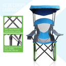 Alpha Camp Blue Folding Mesh Canopy Camping Chair