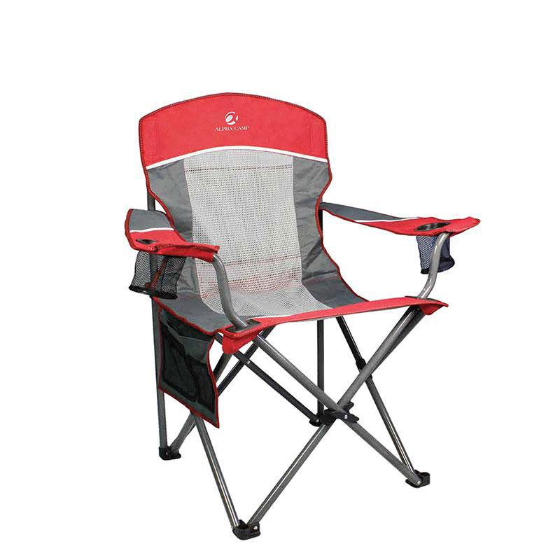 ALPHA CAMP Oversized Mesh Back Camping Folding Chair