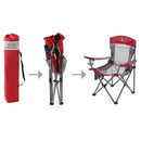 Alpha Camp Red Grey Oversized Mesh Camping Chair