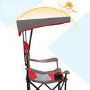 Alpha Camp Red Folding Mesh Canopy Camping Chair