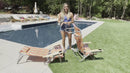 Alpha Camp 5-Position Beach Chairs Portable Arm Chairs with Towel Bar