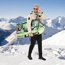 Alpha Camp Foam 36" - 47 " Premium Snow Sled Slider with Tow Rope and Handles, 2 Packs