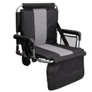 Alpha Camp Folding Portable Stadium Seat Chair for Bleachers with Arm Rest