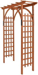 Classic Style Seedling Soar Master Cedar Wooden 63"x23.5"x84.5" Superior Outside Arbor Arch Pergola Trellis Wood Garden Yard Lattice