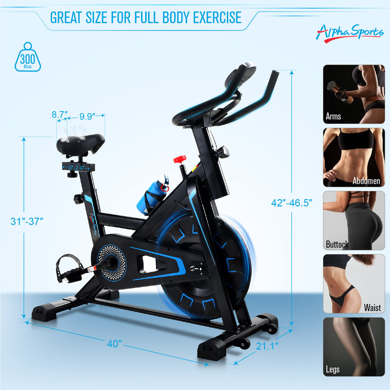 ALPHA CAMP Indoor Cycling Exercise Bike