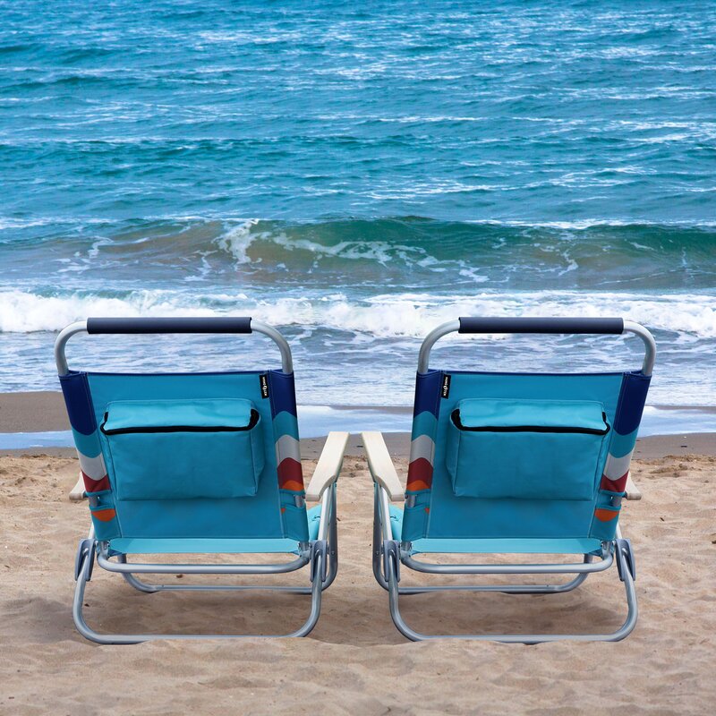 ALPHA CAMP Lightweight Folding 3 Position Backpack Beach Chairs