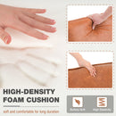 ALPHA CAMP Ancient Sofa Chic Brown Lounge Chair with Middle Back Accent and Metal Legs for Your Living Room