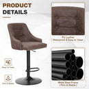 ALPHA CAMP Set of 2 Swivel Backrest Bar Stools