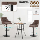 ALPHA CAMP Set of 2 Swivel Backrest Bar Stools
