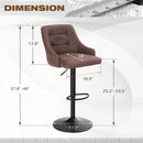 ALPHA CAMP Set of 2 Swivel Backrest Bar Stools