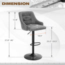 ALPHA CAMP Set of 2 Swivel Backrest Bar Stools