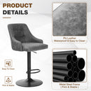 ALPHA CAMP Set of 2 Swivel Backrest Bar Stools