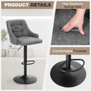 ALPHA CAMP Set of 2 Swivel Backrest Bar Stools