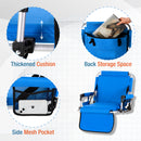 ALPHA CAMP Folding Stadium Seat Chair for blenchers with Arm Rest, Outdoors