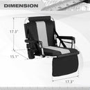 ALPHA CAMP Folding Stadium Seat Chair for blenchers with Arm Rest, Outdoors