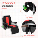 ALPHA CAMP Folding Stadium Seat Chair for blenchers with Arm Rest, Outdoors