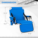 ALPHA CAMP Folding Stadium Seat Chair for blenchers with Arm Rest, Outdoors