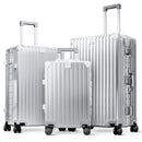 ALPHA CAMP 3 Piece Luggage Sets With Layer Dual Aluminum Frame,TSA Spinner Wheels, 3-Layer PC Hardside Carry on and Checked Hardside Zipperless Suitcase Sets,Type-C USB Charging Port,Cup Holder
