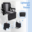 Alpha Camp Folding Portable Stadium Seat Chair for Bleachers with Arm Rest