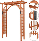 Classic Style Seedling Soar Master Cedar Wooden 63"x23.5"x84.5" Superior Outside Arbor Arch Pergola Trellis Wood Garden Yard Lattice