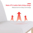 ALPHA CAMP Premium PU Leather Counter Height Bar Stool with Gold-Plated Steel Frame