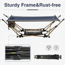 ALPHA CAMP Portable & Comfortable Hammock with Foldable Stand for Outdoor Relaxation