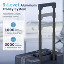 Royalsac 20 Inch Aluminum Frame Carry-On Luggage with Front Opening