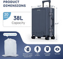 Royalsac 20 Inch Aluminum Frame Carry-On Luggage with Front Opening