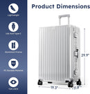 Alphasac Zipperless Checked Luggage with Aluminum Frame, 28 Inch Suitcase