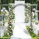 Garden Arch Trellis for Climbing Plants - Outdoor Decoration 8' 10" H x 4' 11" W Patio Metal Arch for Wedding Party (Black)