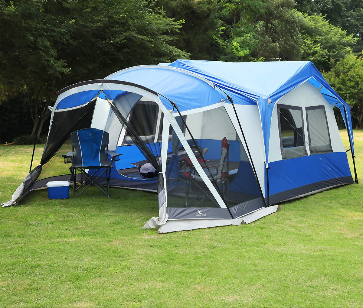 12 persoons tent Alpha Camp 19' x 12' Family Camping Tent for 10-12 Person