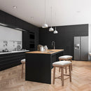 ALPHA CAMP Set of 2 PU Leather 24" Counter Height Bar Stool with Wood Legs