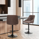 ALPHA CAMP Set of 2 Swivel Backrest Bar Stools