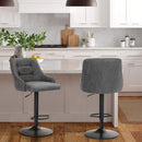 ALPHA CAMP Set of 2 Swivel Backrest Bar Stools