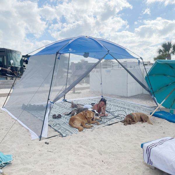 Alpha Camp Mesh Screen Room 13 ft x 9 ft x 7 ft Beach Tent
