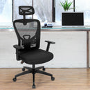 ALPHA CAMP Ergonomic Office Chair Adjustable Lumbar Support Mesh Swivel Desk Chair with Armrests, Black