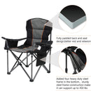 MAYFAIR PALACE Folding Chair for Adults Heavy Duty Camping Chair with Cooler Bag Support 450 LBS Steel Frame Collapsible Padded Armchairs Quad Lumbar Camping Seat Portable for Outdoor