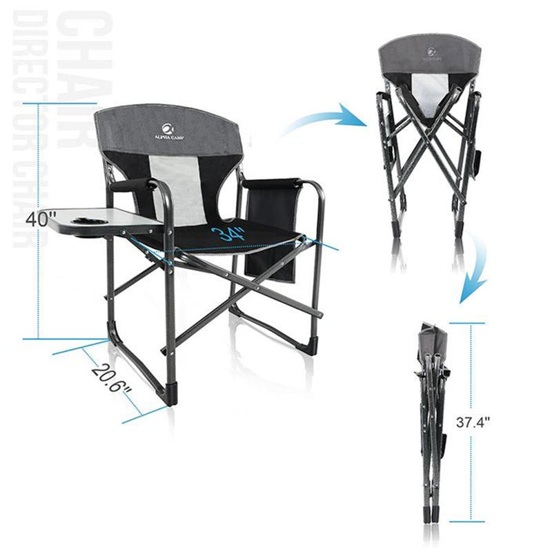 ALPHA CAMP Oversized Folding Director Chair