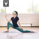 ALPHA CAMP High Waist Yoga Pants with Pockets, Tummy Control Exercise Shorts Workout Running Yoga Leggings for Women