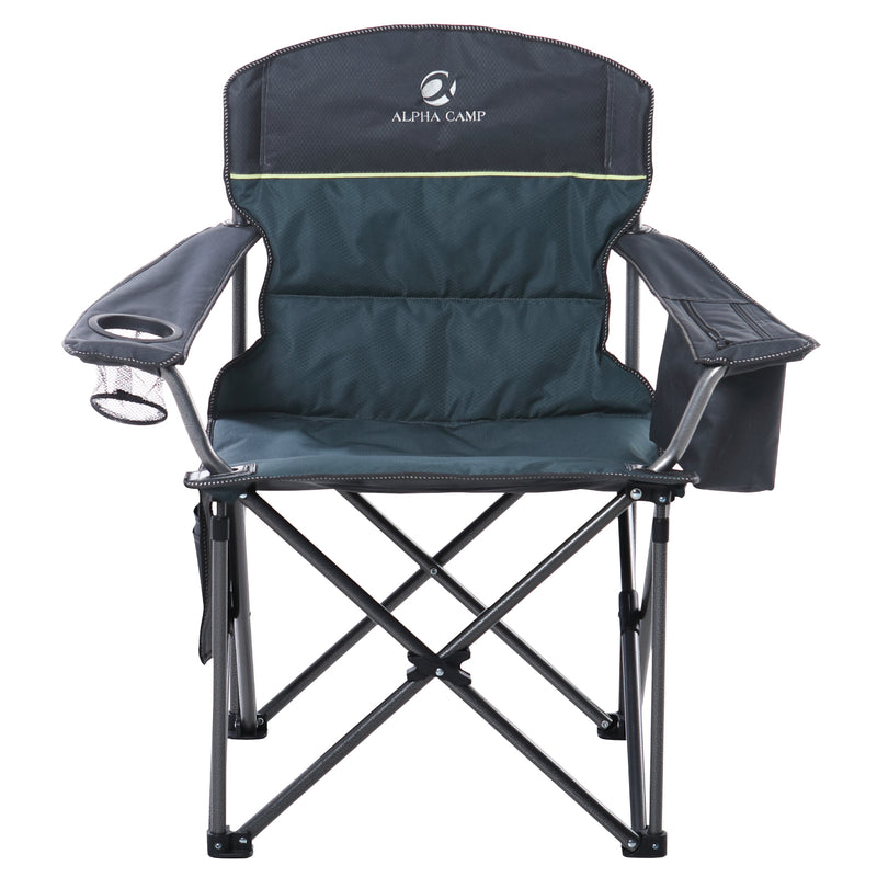 ALPHA CAMP Folding Camping Chair Portable Padded Oversized Chairs