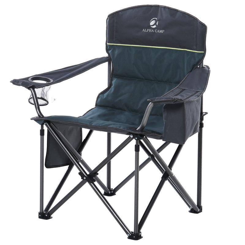 ALPHA CAMP Folding Camping Chair Portable Padded Oversized Chairs