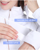 Alpha Camp Women’s Softshell Jacket Outdoor Running Coat with Removable Hood